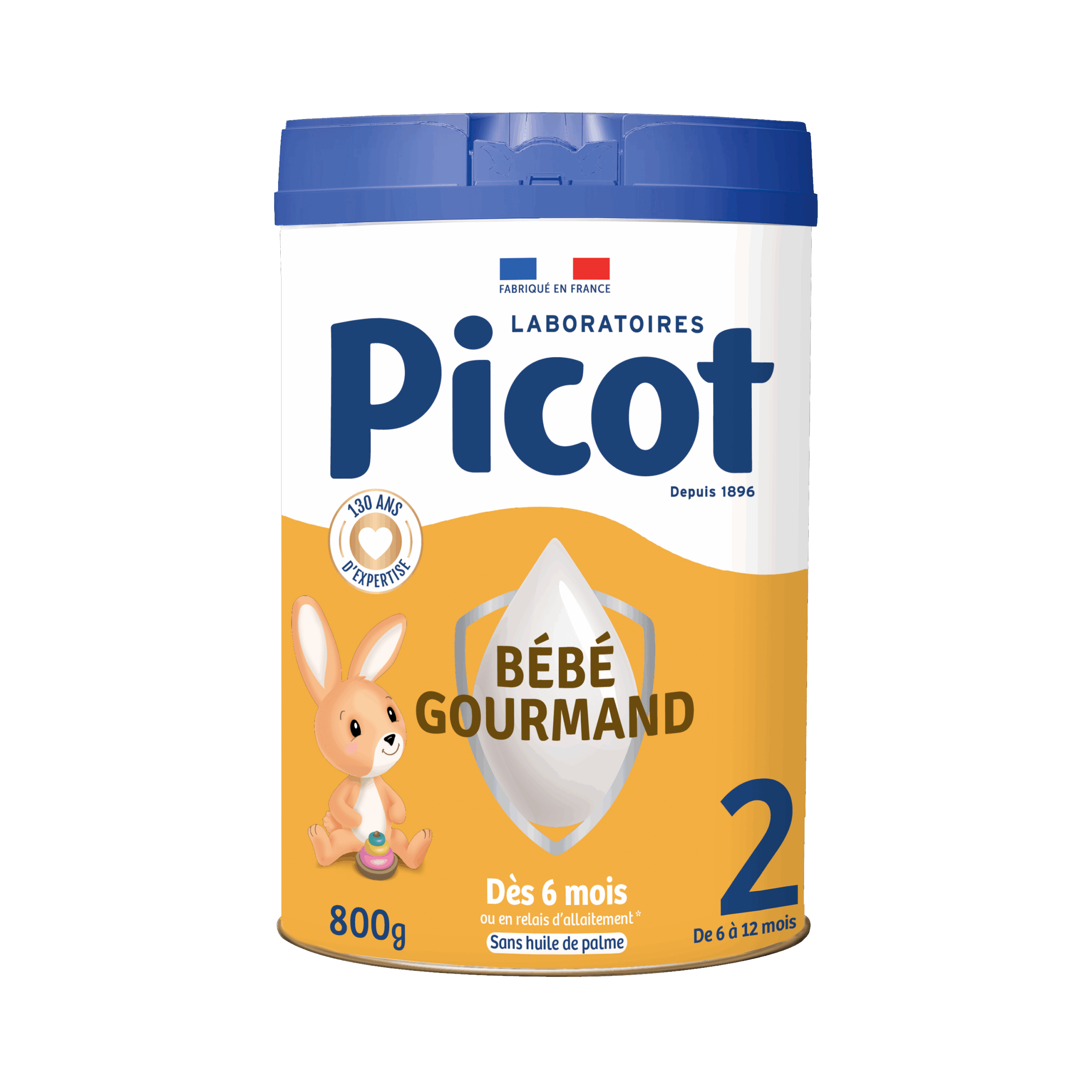 Poudre de lait infantile, 6 à 12 mois, pour bébé gourmand